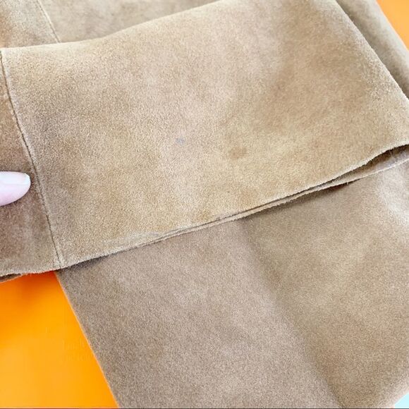 Vintage Siena Studio Brown Washable Suede Leather Pants w/Zip/Tasseled Pockets 8 - Picture 13 of 15